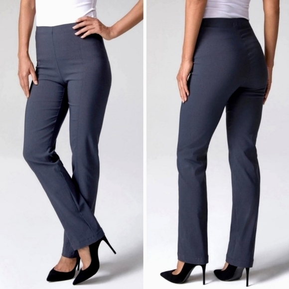 Franne Golde All Season Magic Pants Charcoal Gray Size 8 - Picture 1 of 8